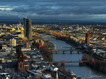Frankfurt am Main, EZB, Abendstimmung